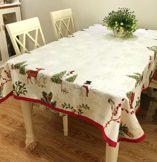 Tablecloth Rectangular Waterproof Christmas