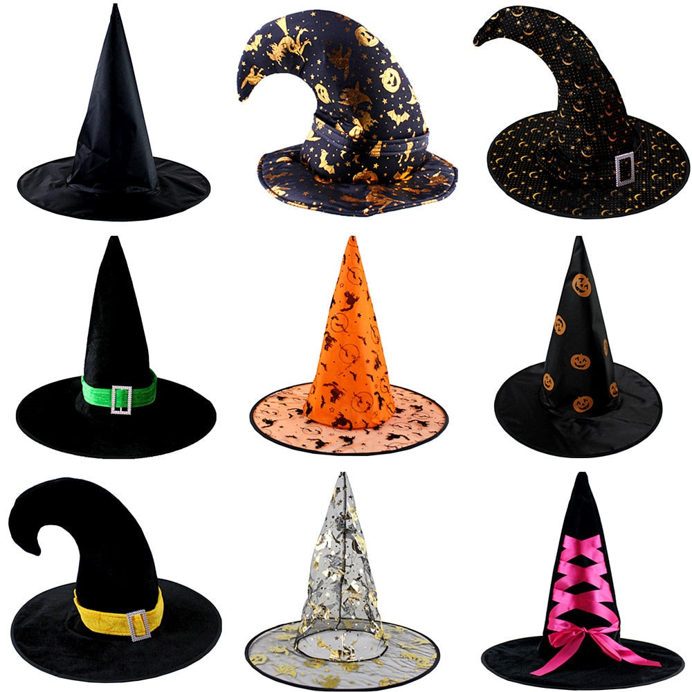 Witch Masquerade Ribbon Wizard Hat
