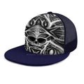 Biomechanical Skull Printed Cap