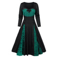 Gothic Skull Lace Vintage Halloween Dress
