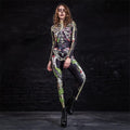 Scary Costume Jumpsuit for Women Skeleton Bodysuit