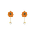 Retro Tassel Pearl Pendant Earring Set
