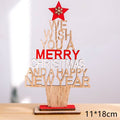 Wooden Christmas tree desk decoration