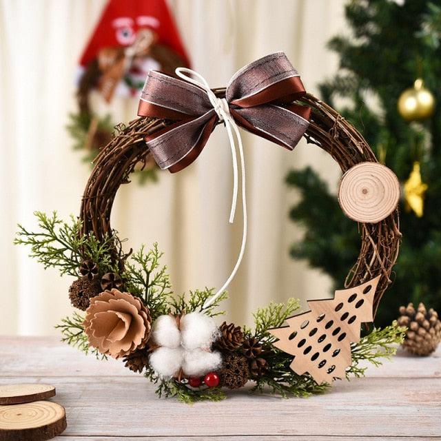 Christmas Wreath Artificial Pinecone Red Berry