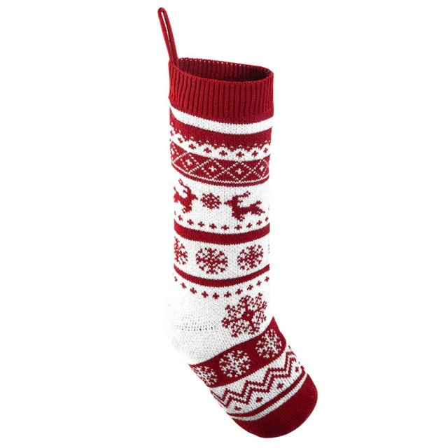 Knit Christmas Stockings Extra Long Hand-Knitted