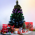 Green Pre-lit Mini Fiber Optic Artificial Christmas Tree