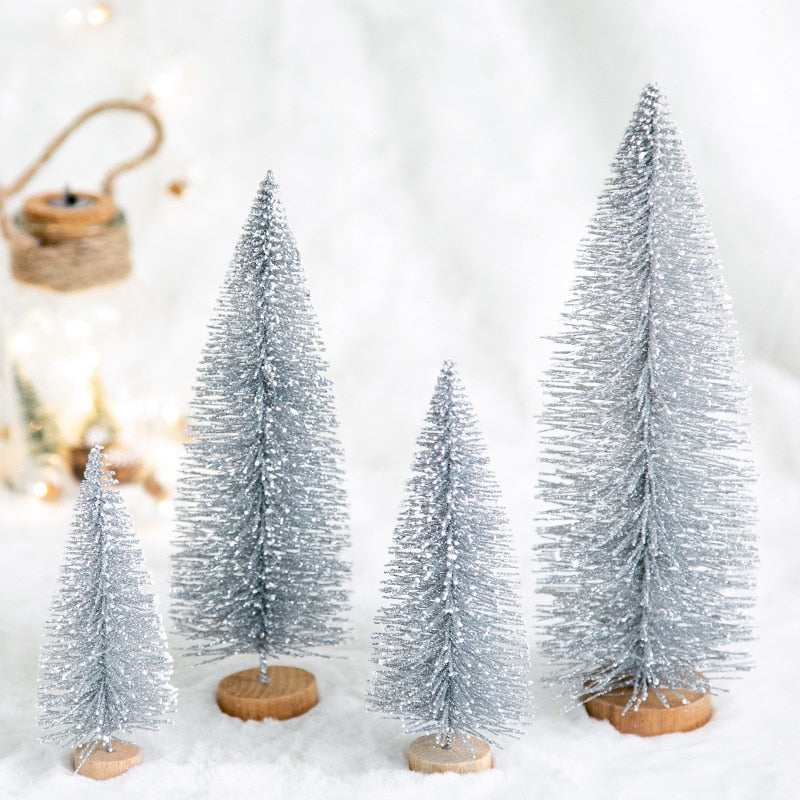 Flocked Artificial Mini Christmas Tree 10cm-25cm