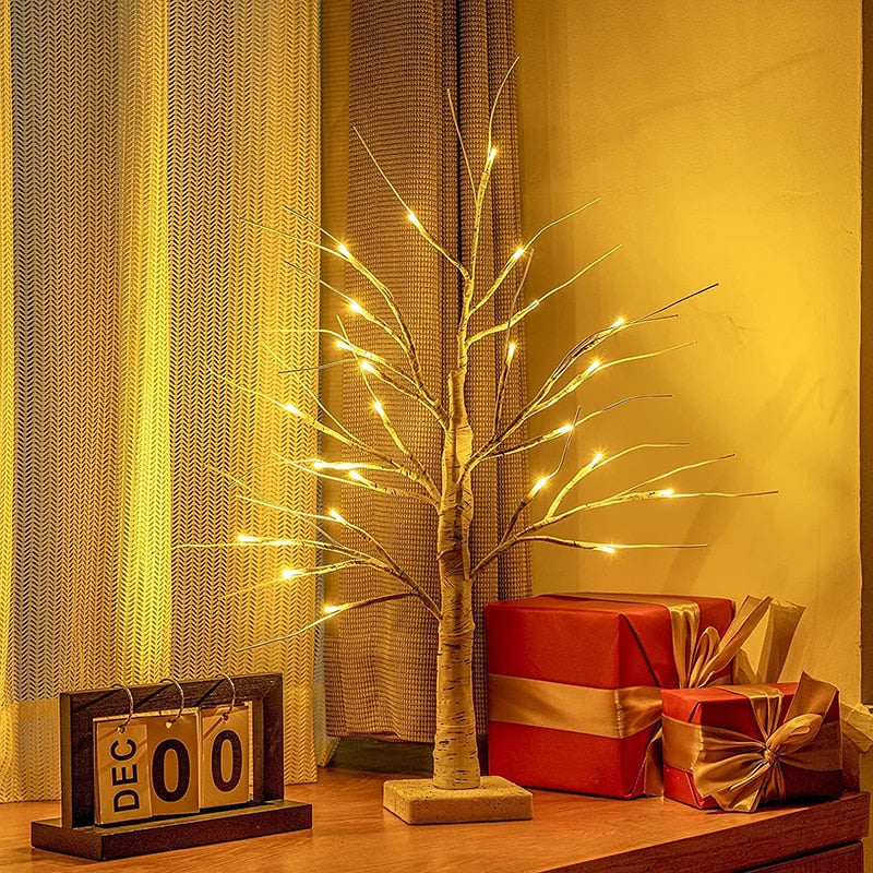 Easter birch Tree With 24 LED Lights White Light