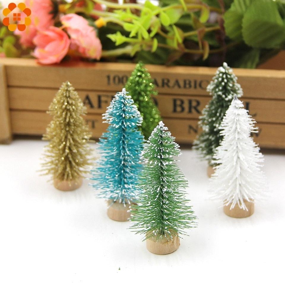 Christmas Trees Small Pine Trees Mini Trees Placed In The Desktop