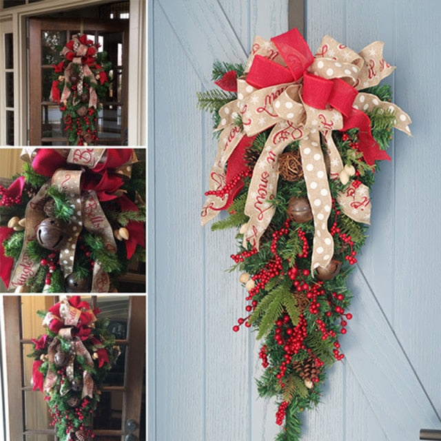 Wall Decor Christmas Artificial Vine Garland Upside Down