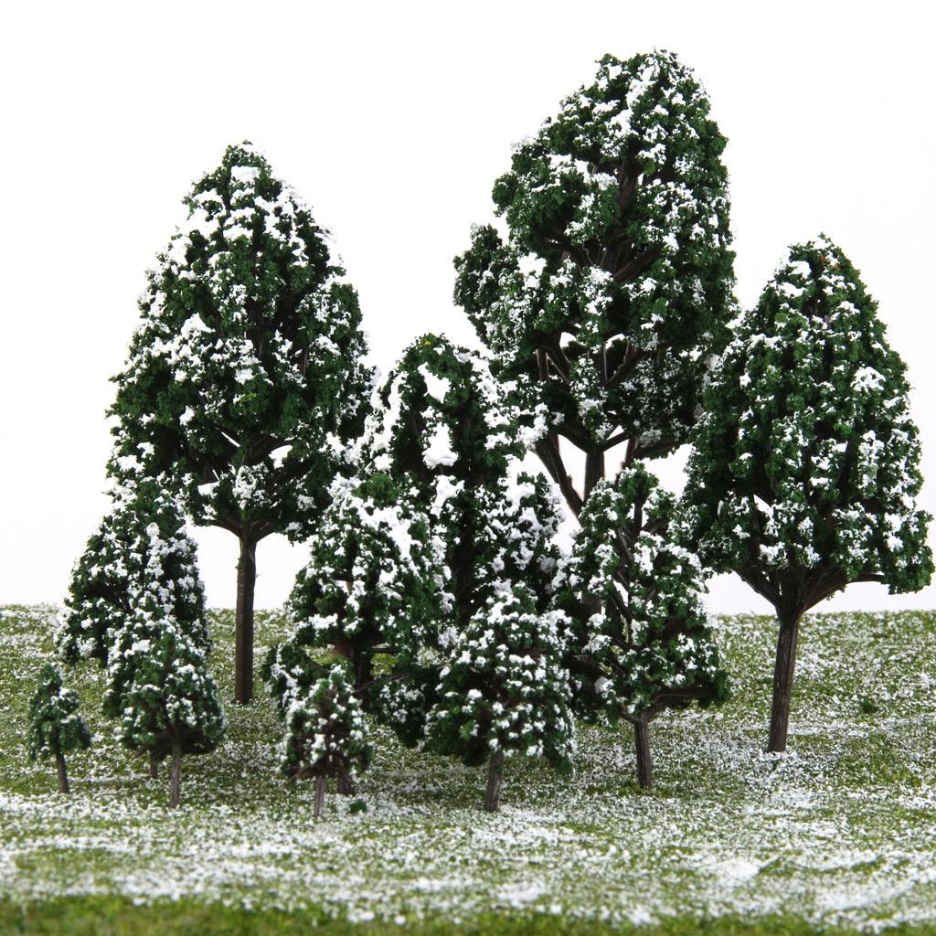 Plastic Christmas Tree With White Snow