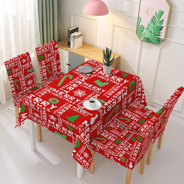 Christmas Printed Tablecloth Holiday Decoration