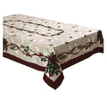 Christmas Ribbon Pattern Tablecloth Home Dining Waterproof