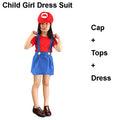 Super Mario Adults and Kids Mario Family Bros Cosplay Costume Set