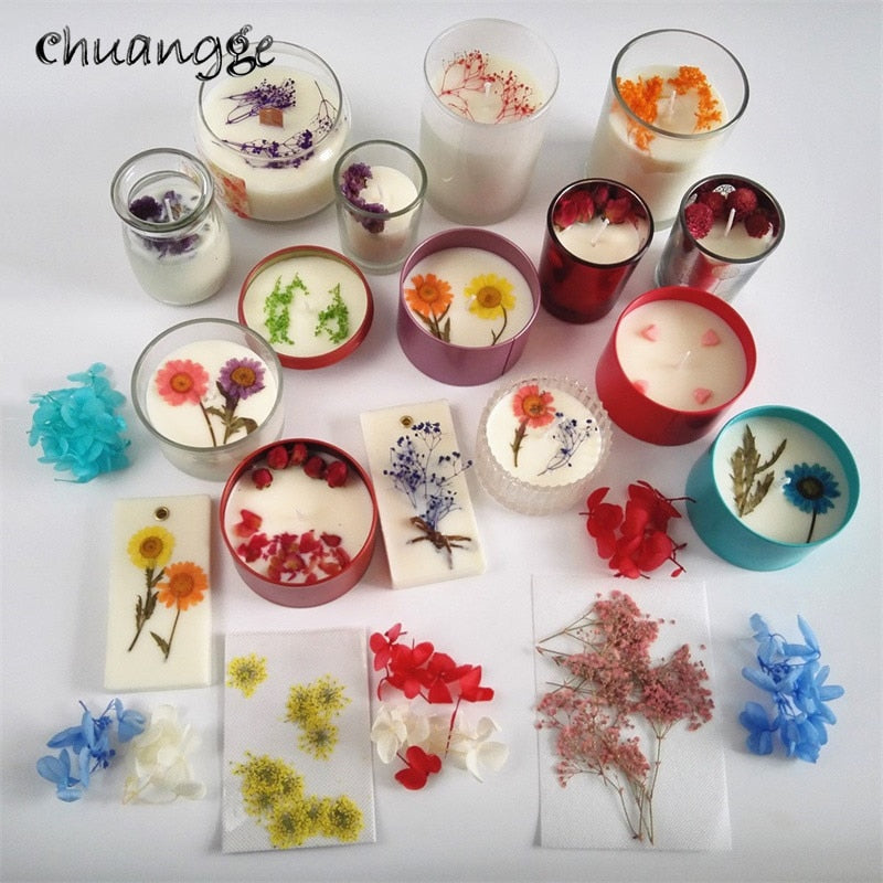 Tea Candle Decorative Flower Petal DIY Soy Wax Pure Natural Landscaping Raw Material