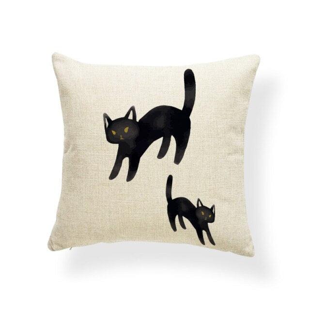 Animal Cat Cushion Cover Halloween Horror
