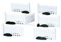 Plastic Picket Fence - 7 Piece Set