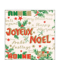 Paper Cocktail Napkin - Bonne Annee - Red
