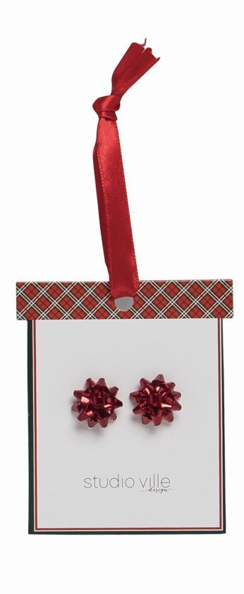 Holiday Bow Earrings -