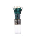 50-Light C3 Diamond Warm White LED Green Wire Light Set