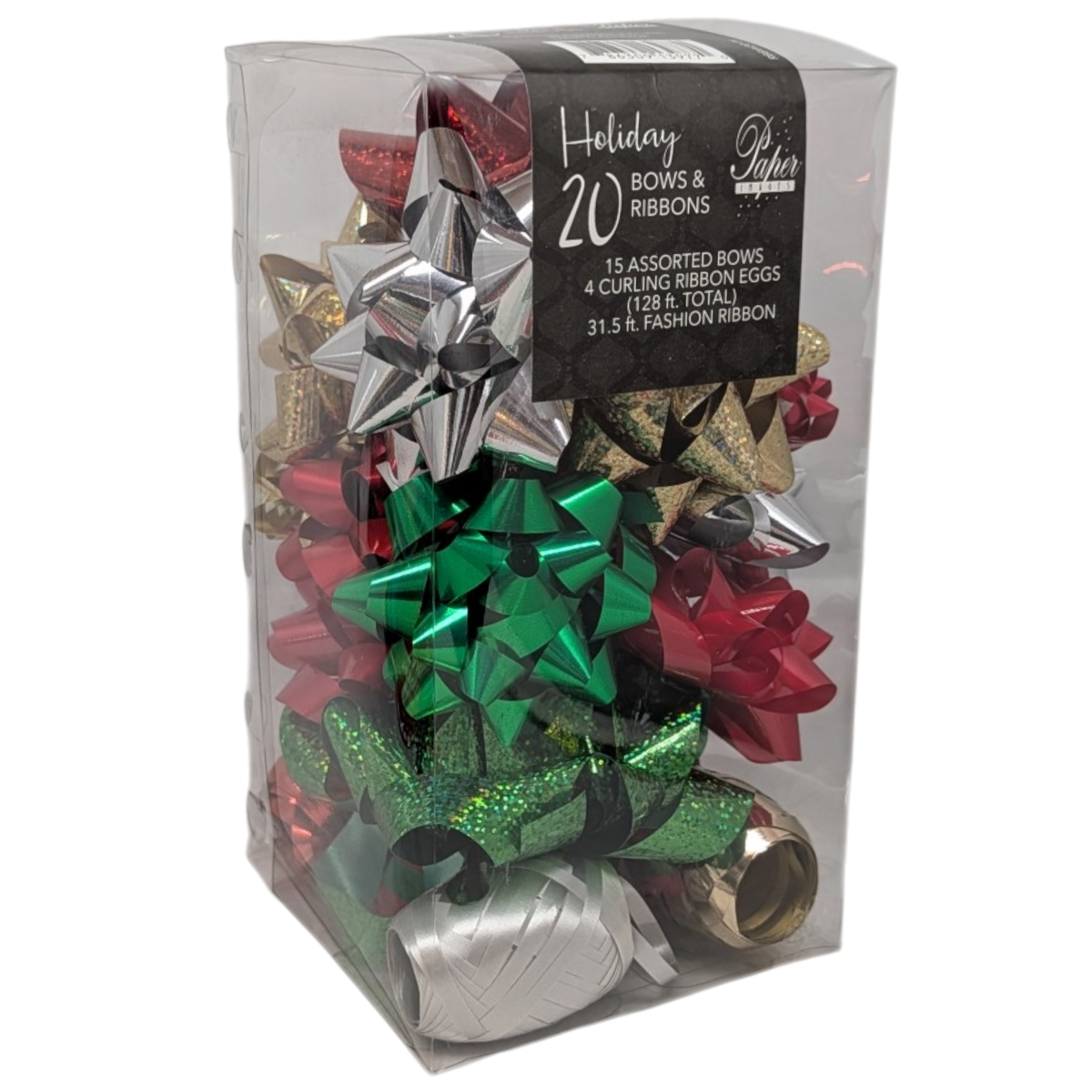 Holiday Ribbon And Bow Kit - Red/Green/Silver/Gold