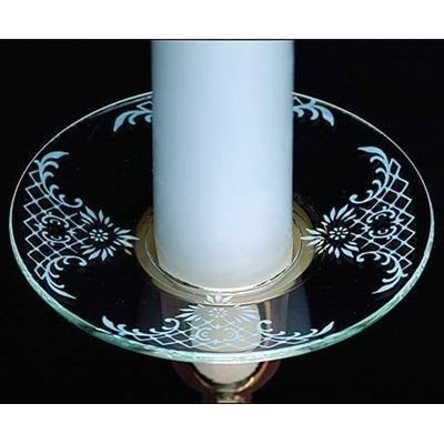 Single Glass Bobeche - White Lace
