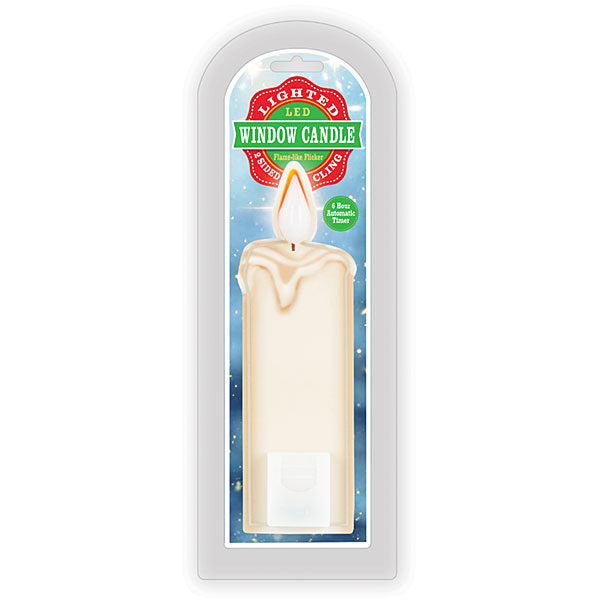 7.5" LED White Candle - Window Cling