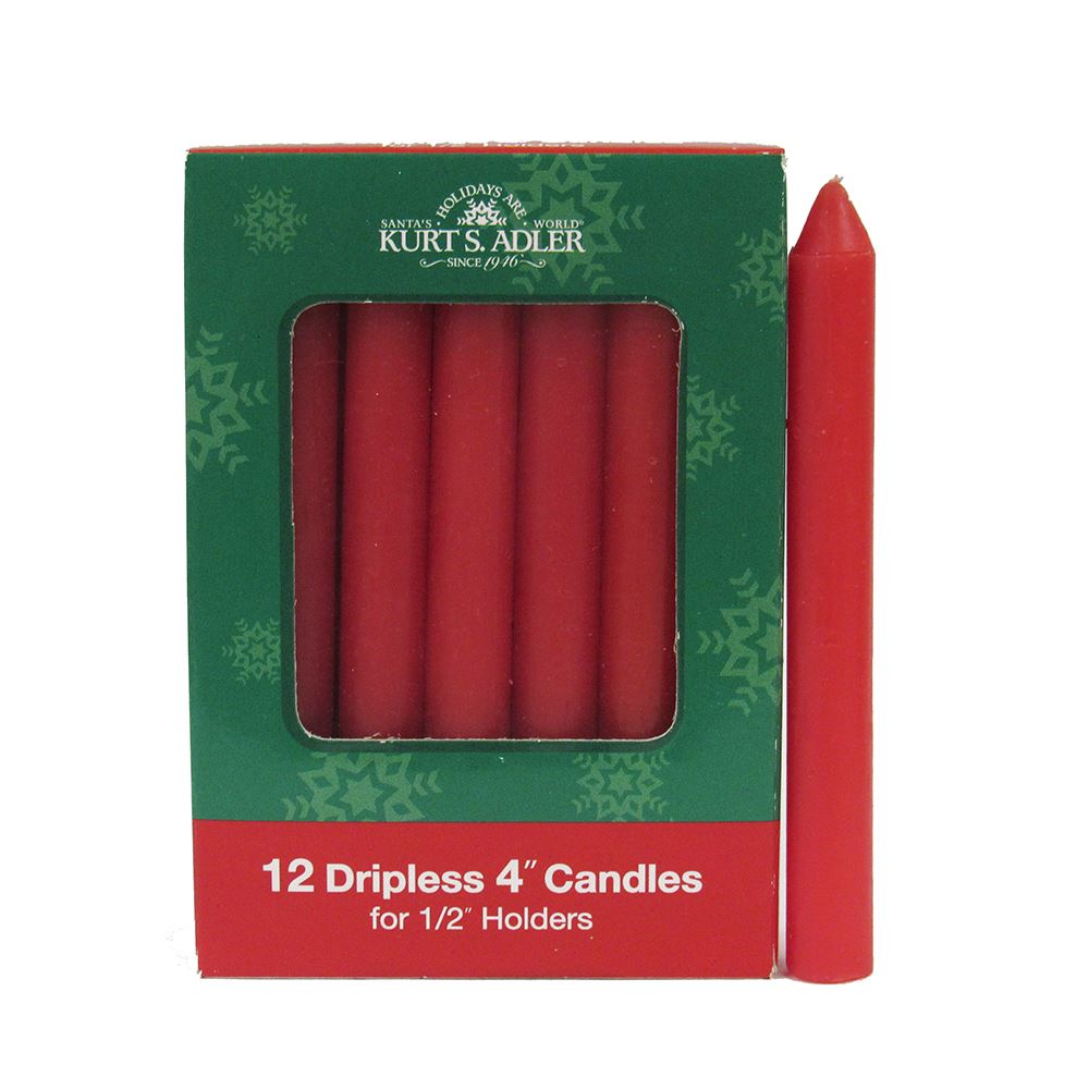Red Dripless Candle for Glockenspell Chimes - 12 Piece Box Set