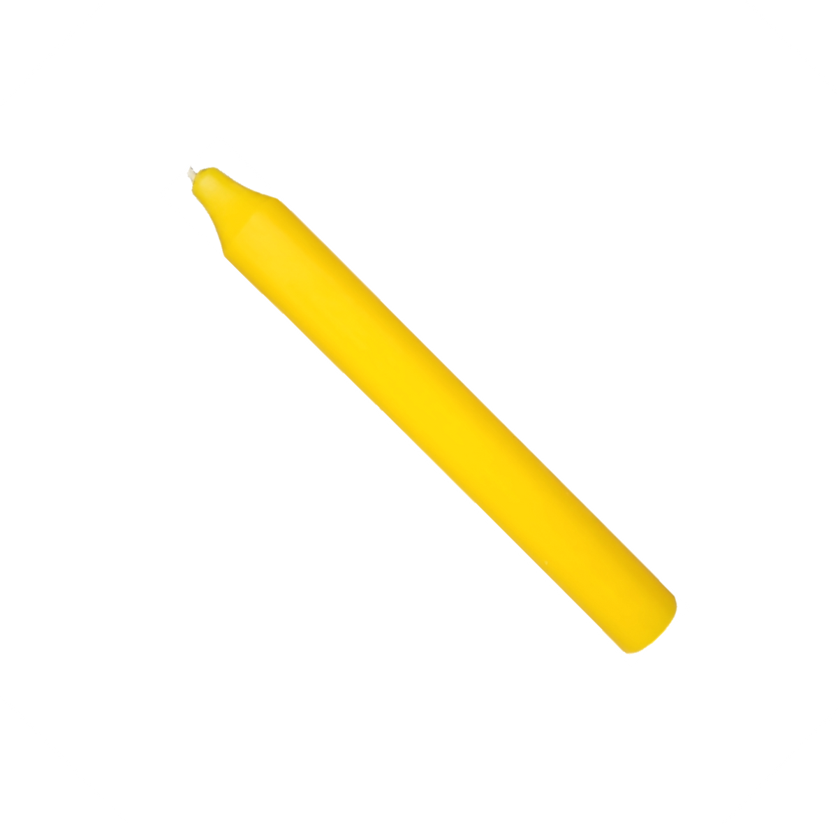 Rustic Taper Dinner Candle - 7 Inch Lemon Yellow