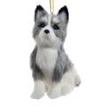 Furry Dog Ornament - Husky