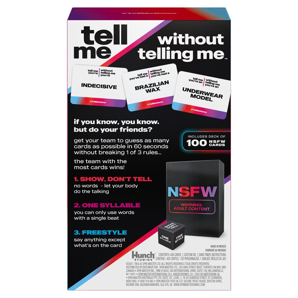 Tell Me Without Telling Me Party Game