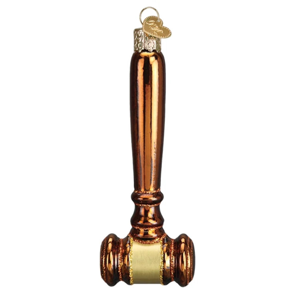 Gavel Glass Ornament