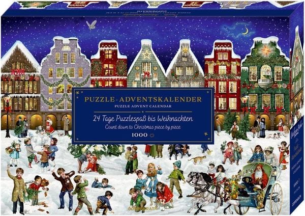 Winter Evening In the Town - Jigsaw Puzzle Advent Calendar