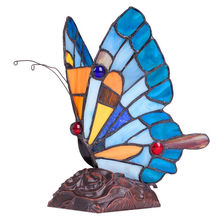 Kiara Blue Butterfly Accent Lamp