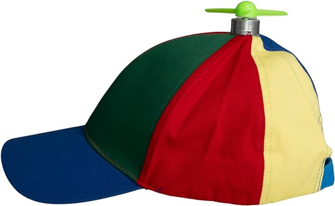 Rainbow Propeller Nerd Halloween Cosplay Costume Adjustable Hat