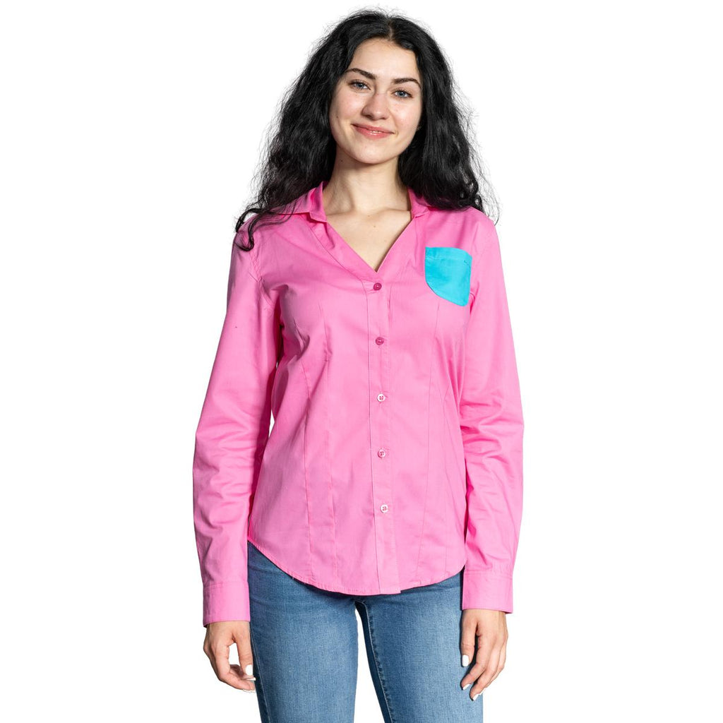 Ramona Pilgrim Movie Halloween Cosplay Costume Pink Blue Pocket Top