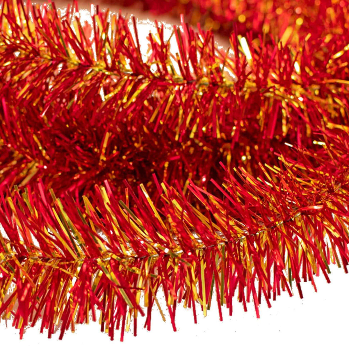 Red & Gold Tinsel Garland