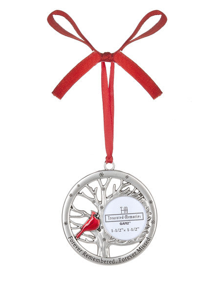 Memorial Cardinal Photo Ornament -