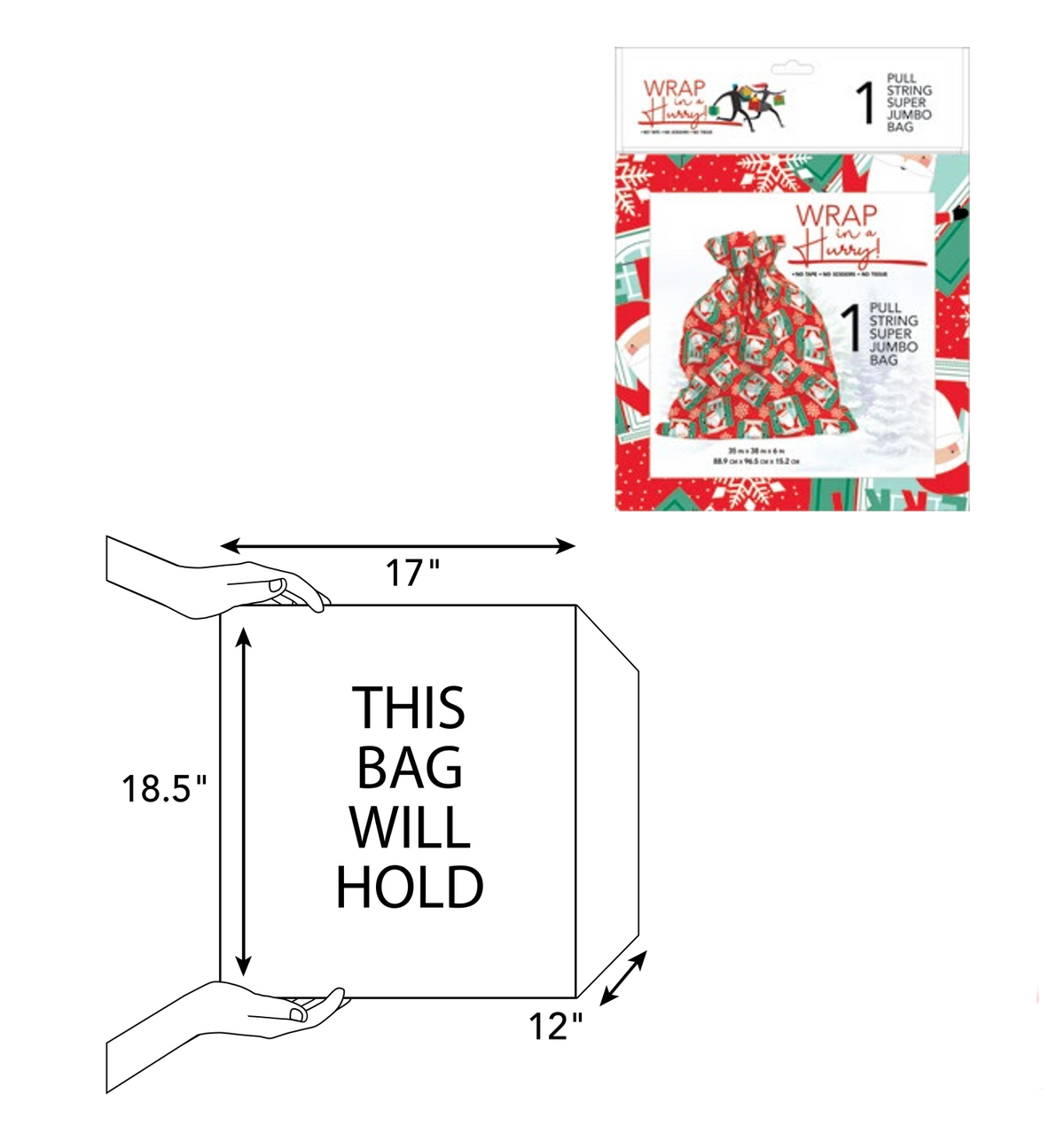 Wrap In A Hurry Super Jumbo Gift Bag