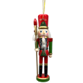 Wooden Nutcracker Ornament - Staff
