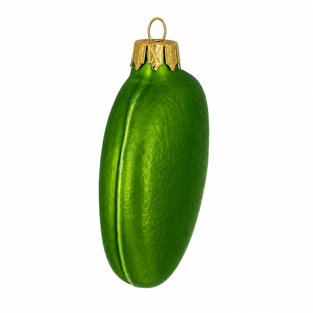 Set of 6 Matte Green Flat Disc Glass Christmas Ornaments 3 Inches