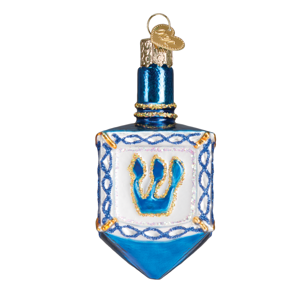 Dreidel Glass Ornament