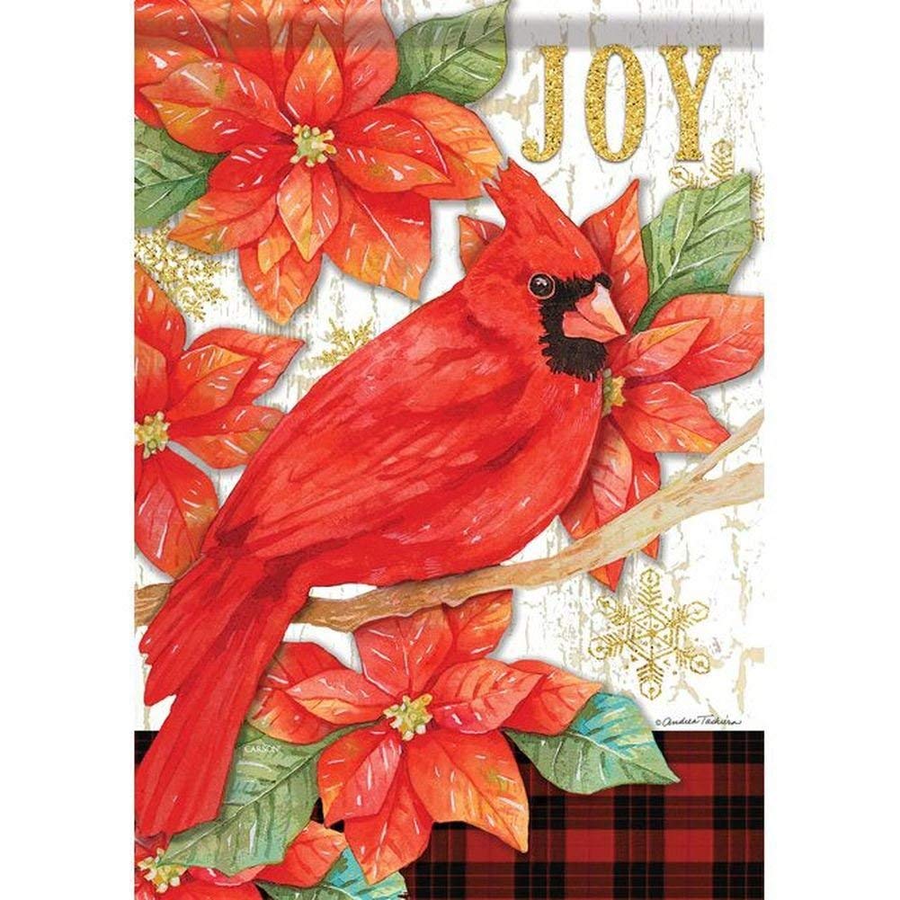 Joy Pointsettia Flag - Large Flag