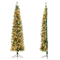 7 Feet Half Christmas Tree with Pine Needles and 150 Lights
