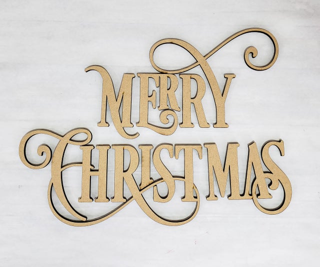 Unfinished Merry Christmas MDF Words