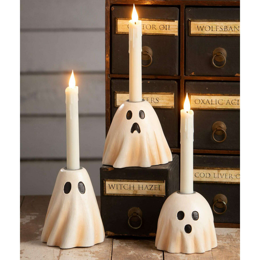 Scared Ghost Candlestick | Halloween Decor | Bethany Lowe