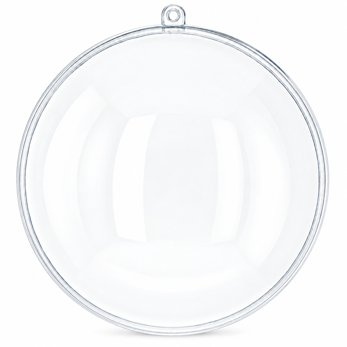 Set of 3 Clear Fillable Plastic Ball Christmas Ornament 3.9 Inches