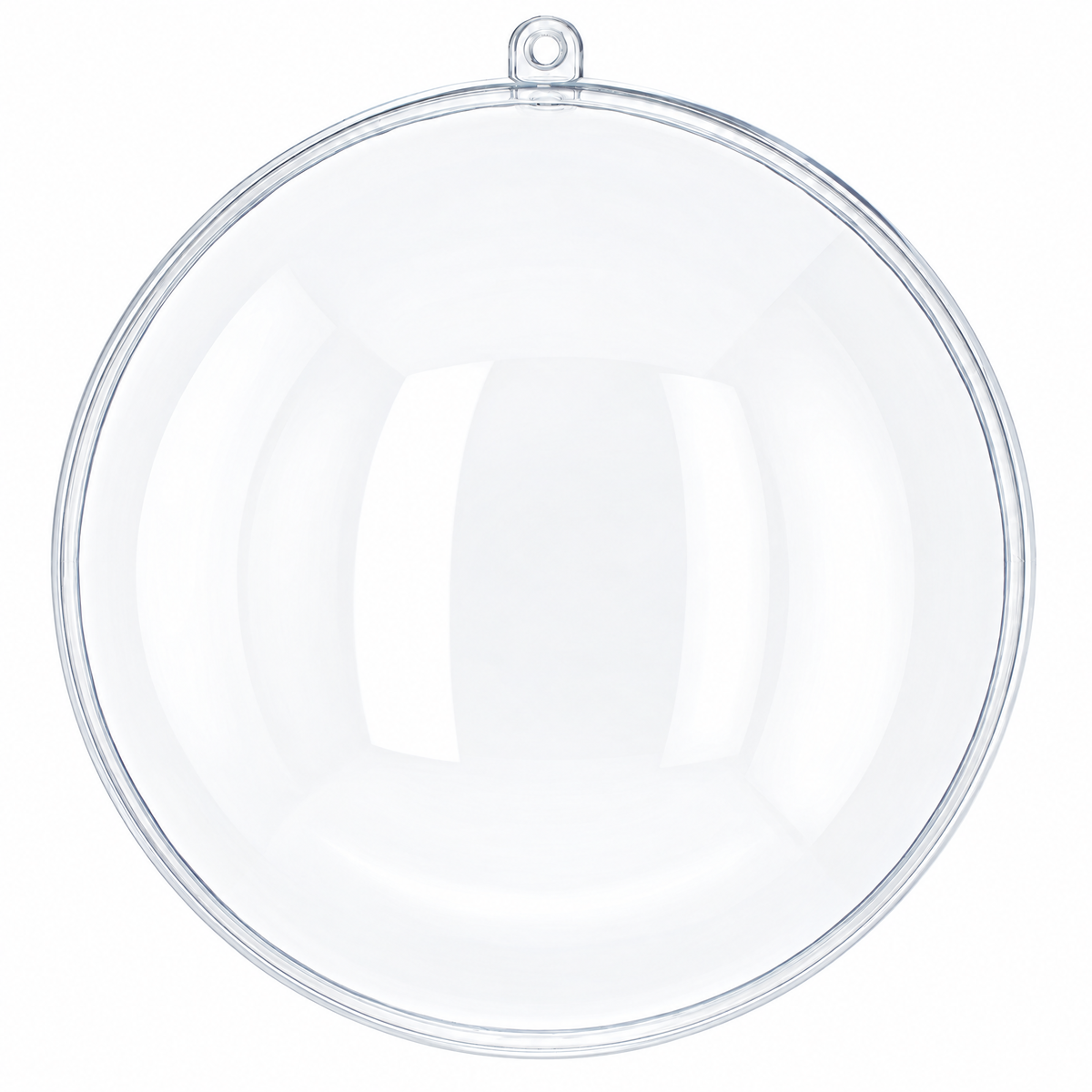 Set of 3 Clear Fillable Plastic Ball Christmas Ornament 4.7 Inches