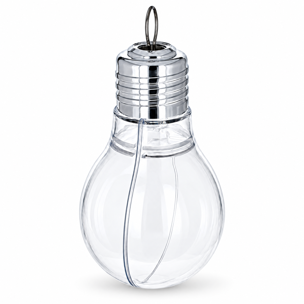 Clear Plastic Bulb Ornaments 5.25 Inches