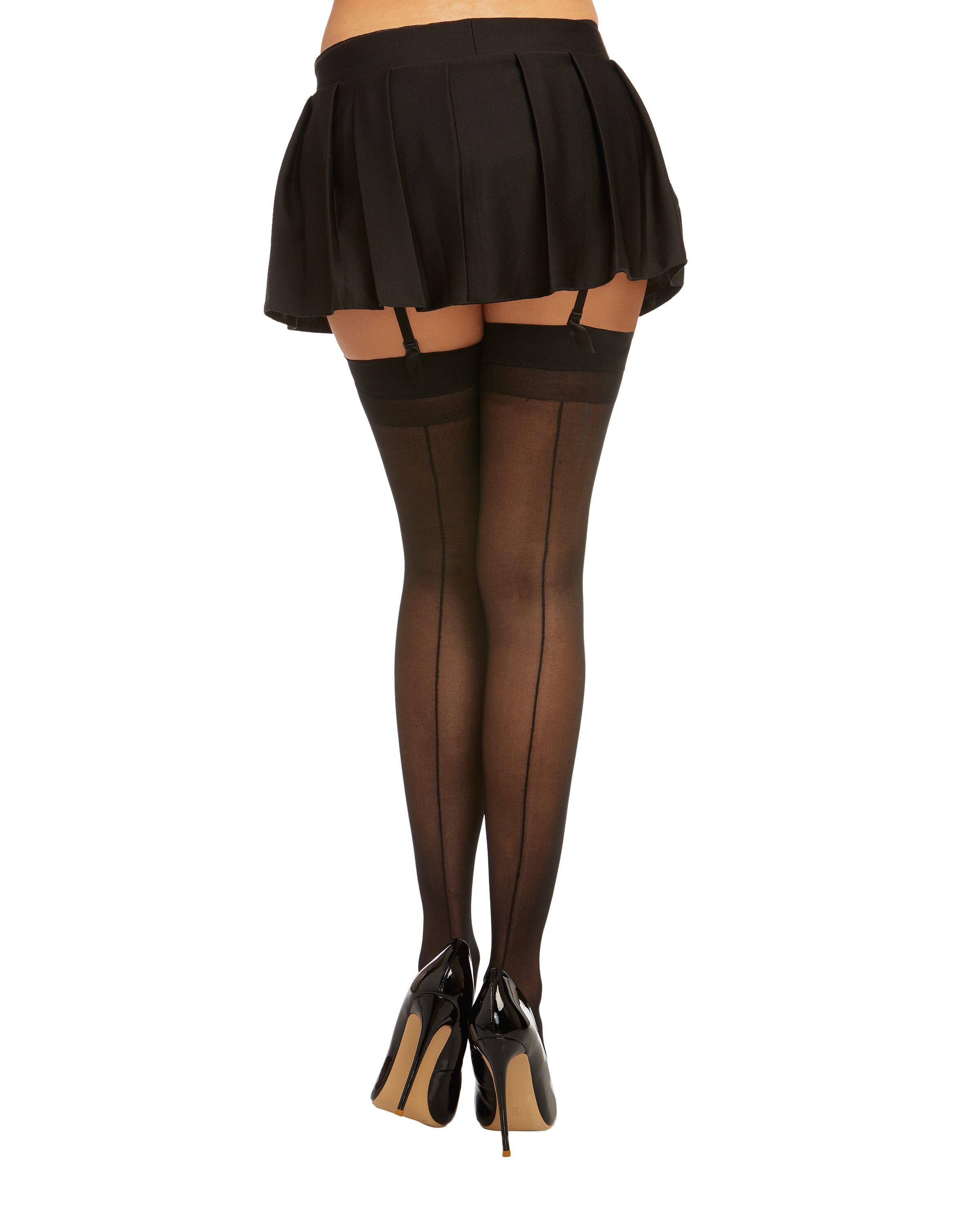 Dreamgirl Sheer Thigh Highs with Back Seam